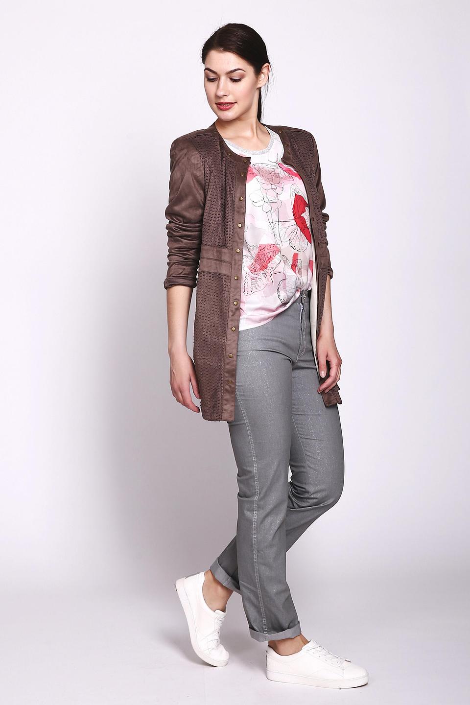 Брюки Lucia серые с манжетами