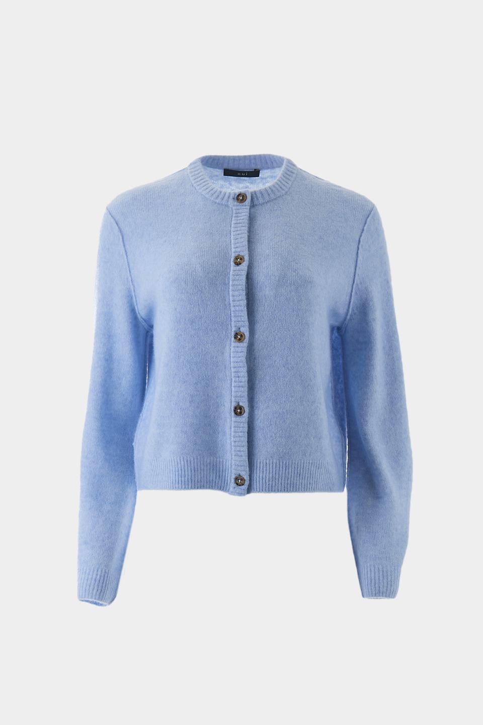 Жакет Oui голубой вязаный