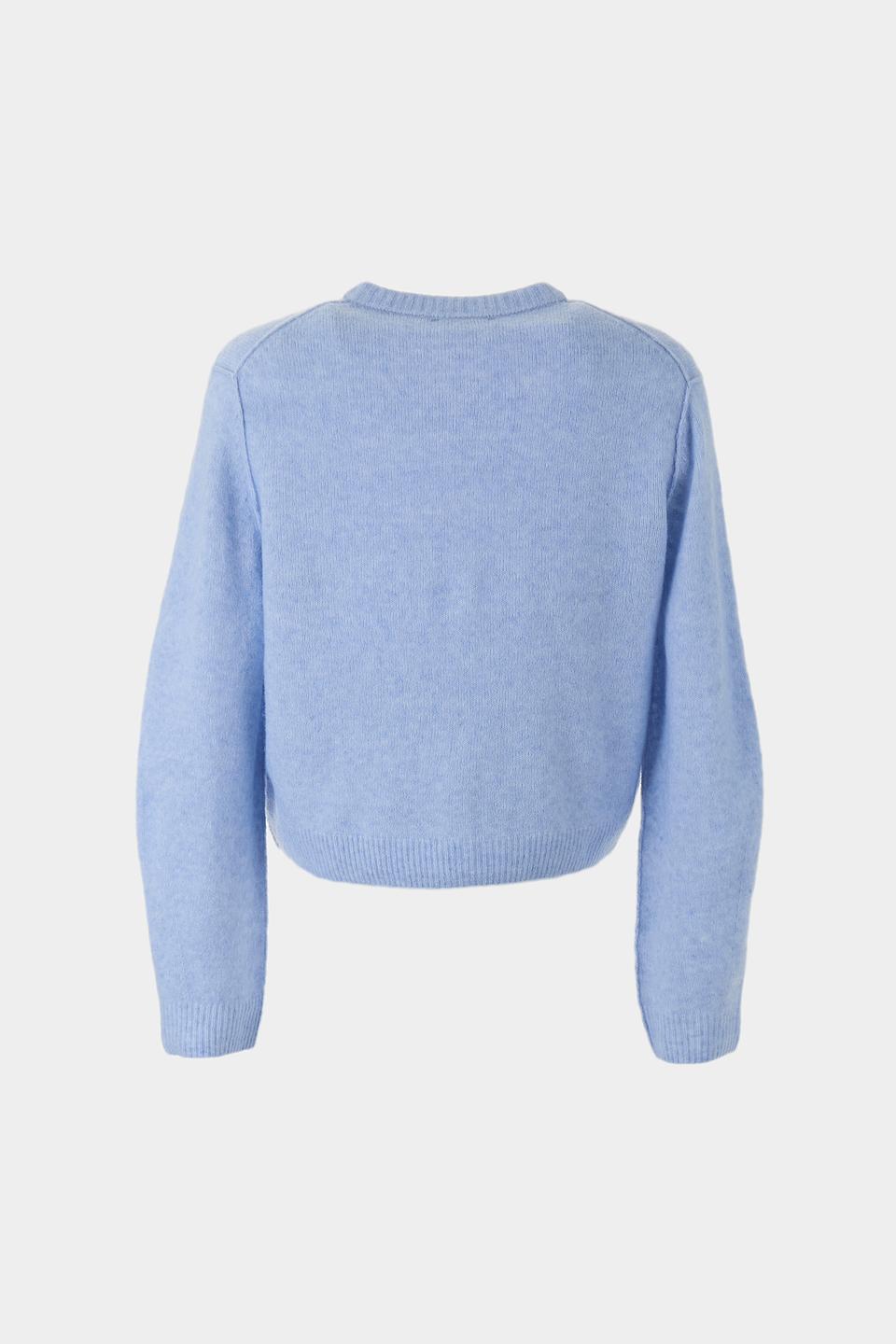 Жакет Oui голубой вязаный