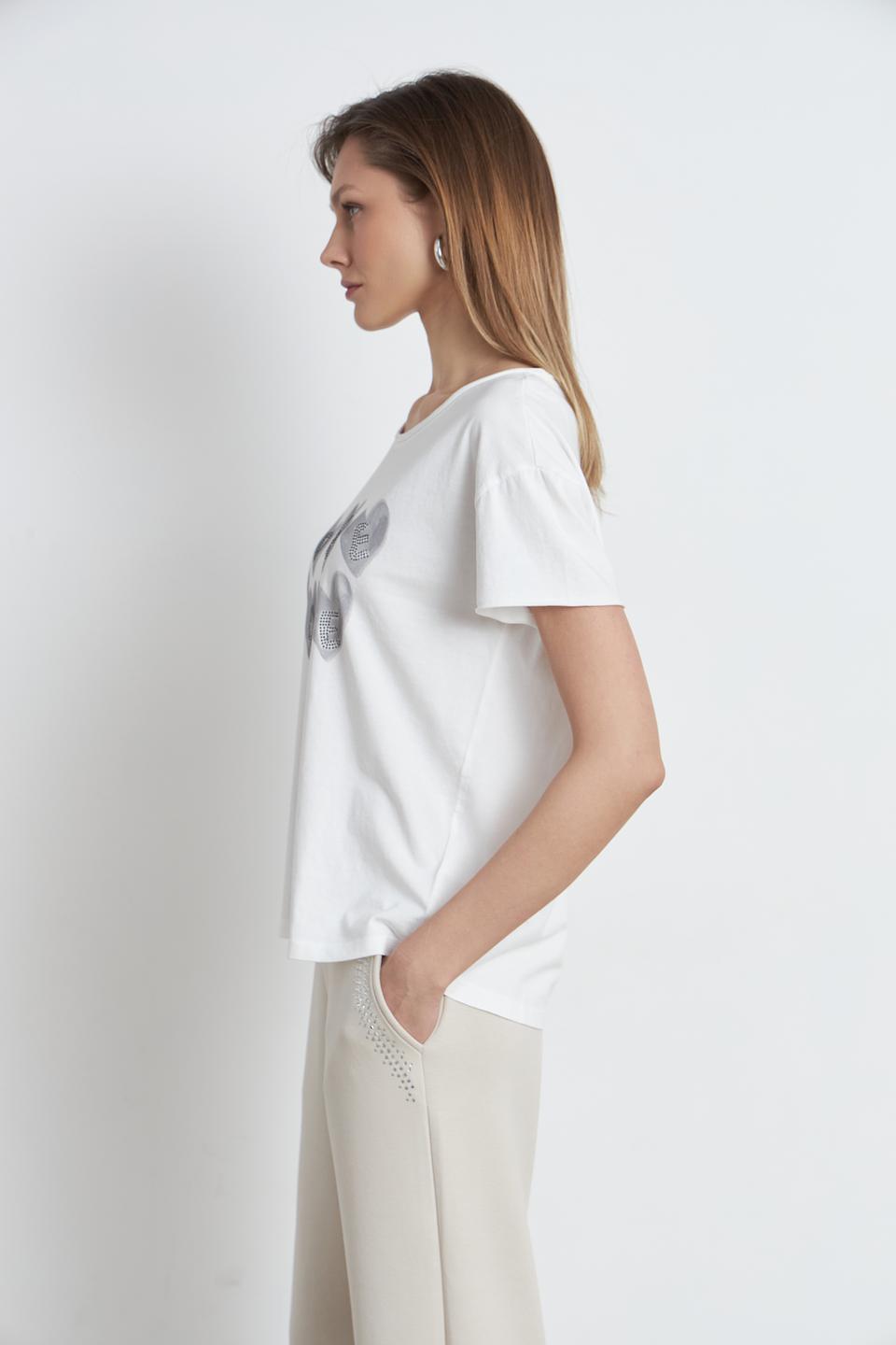 Блуза Oui с принтом LOVE белый