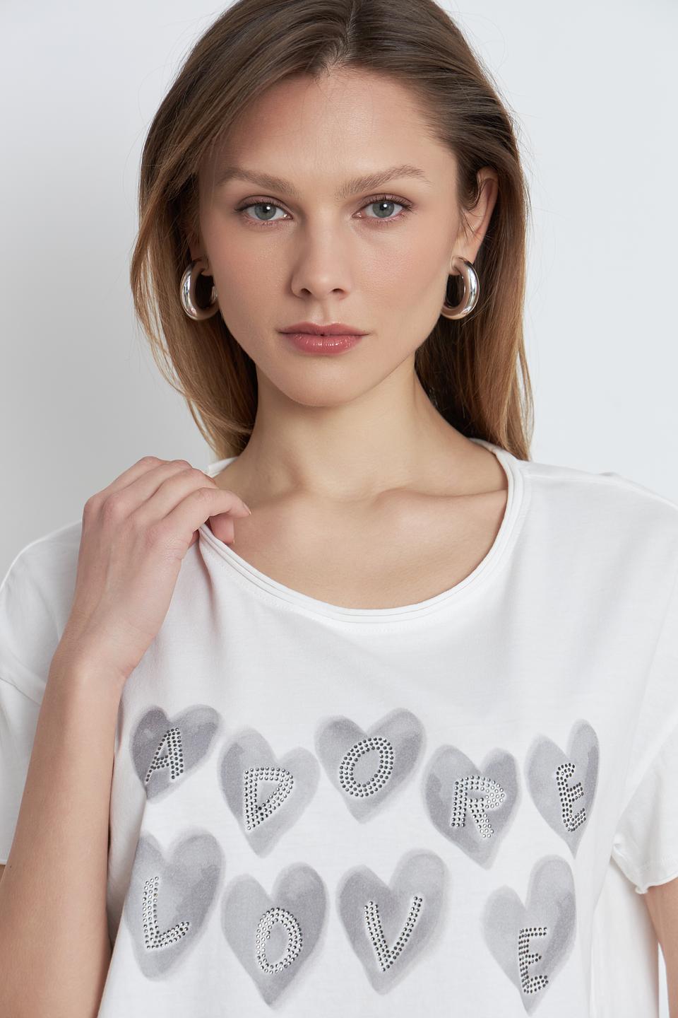 Блуза Oui с принтом LOVE белый