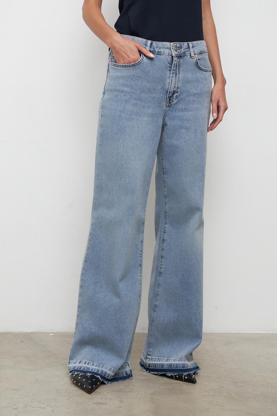 Джинсы Oui клеш голубой