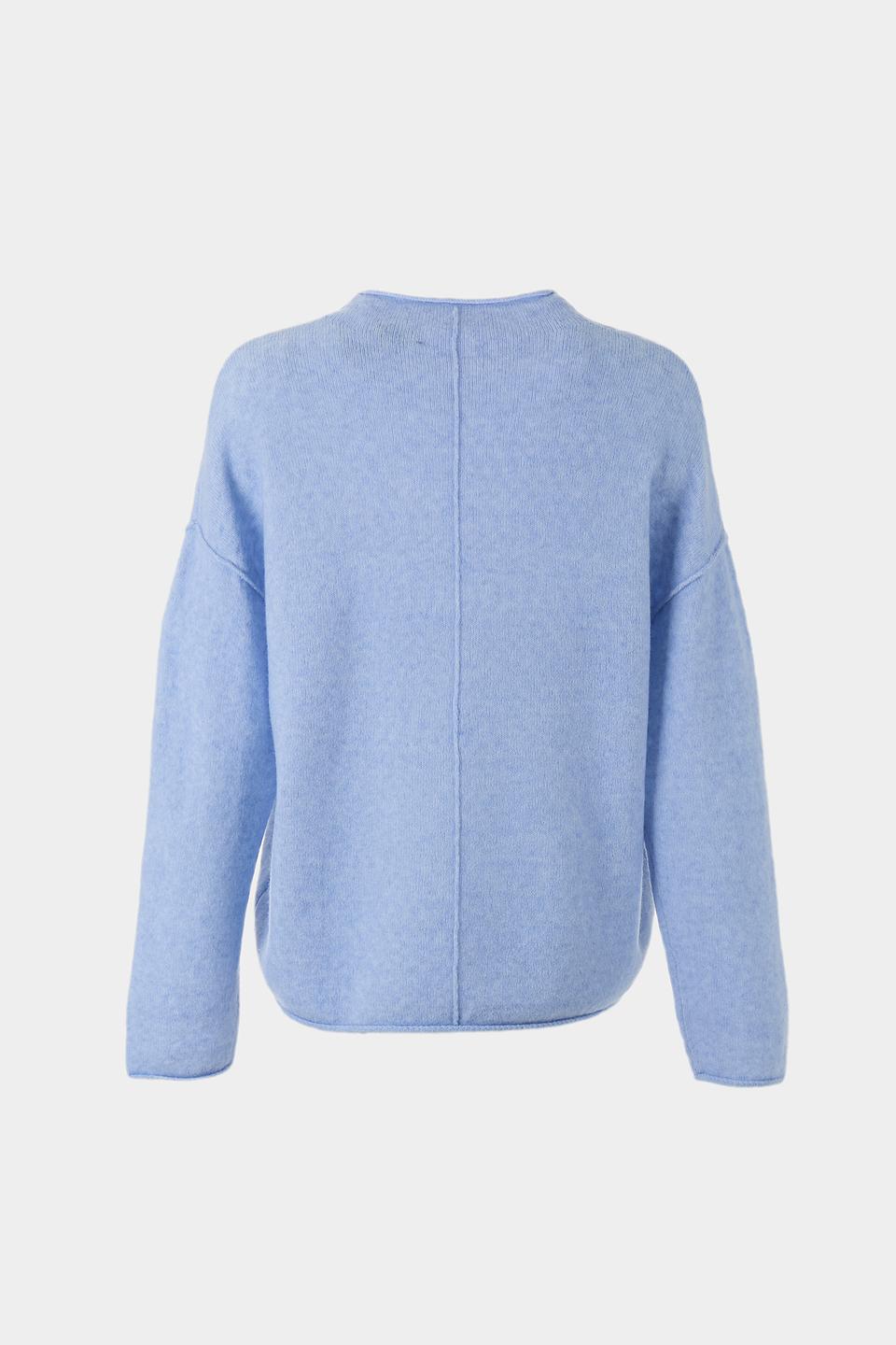 Пуловер Oui голубой с разрезом