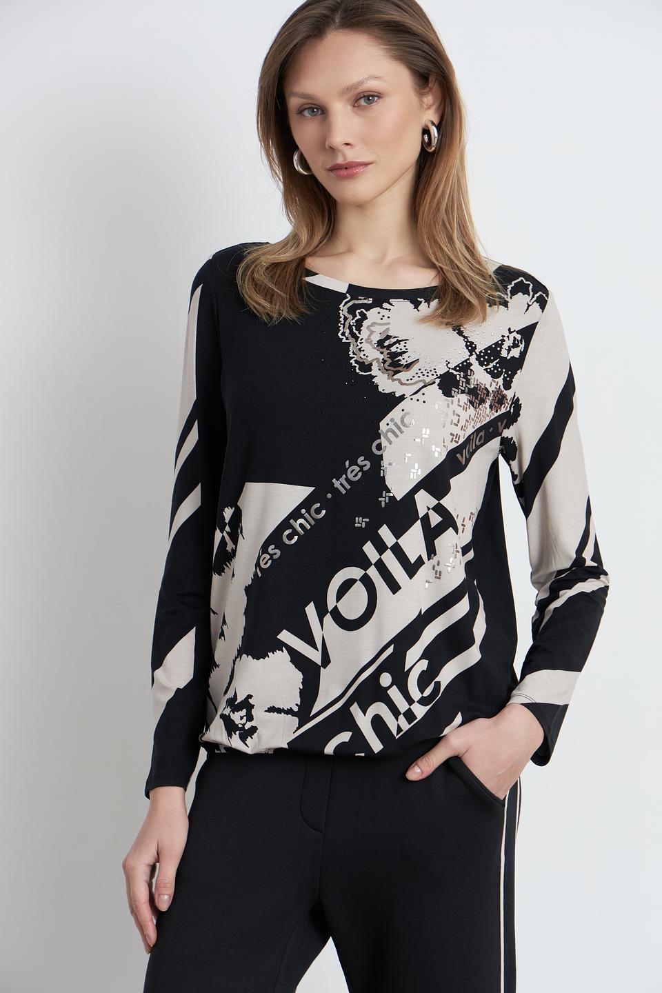 Блуза Betty Barclay с принтом Воila чёрный
