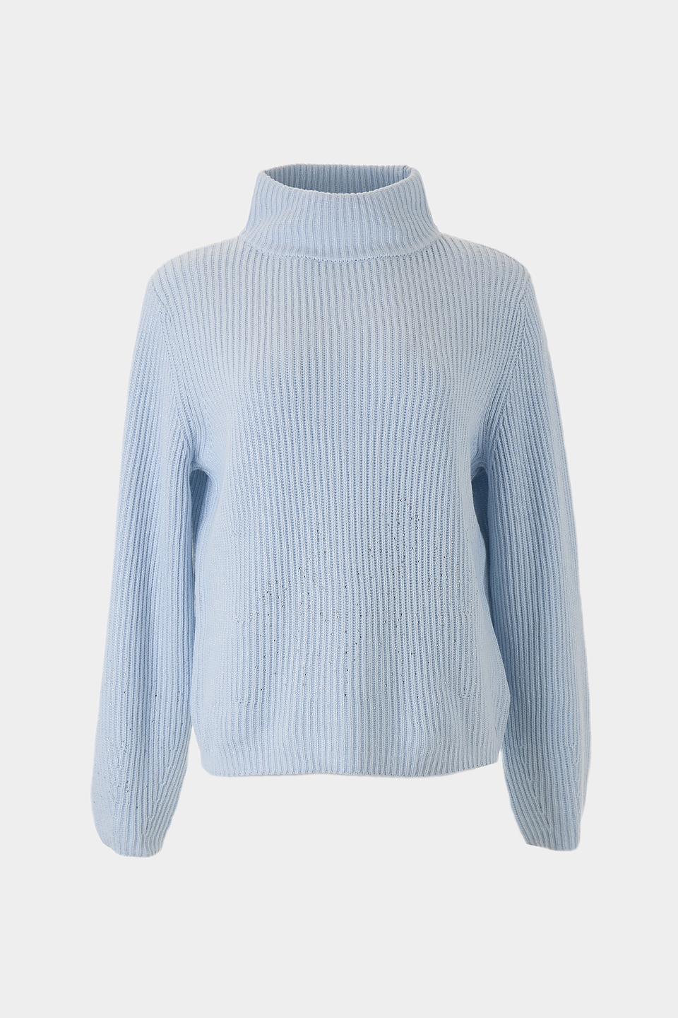 Пуловер Monari голубой с горлом