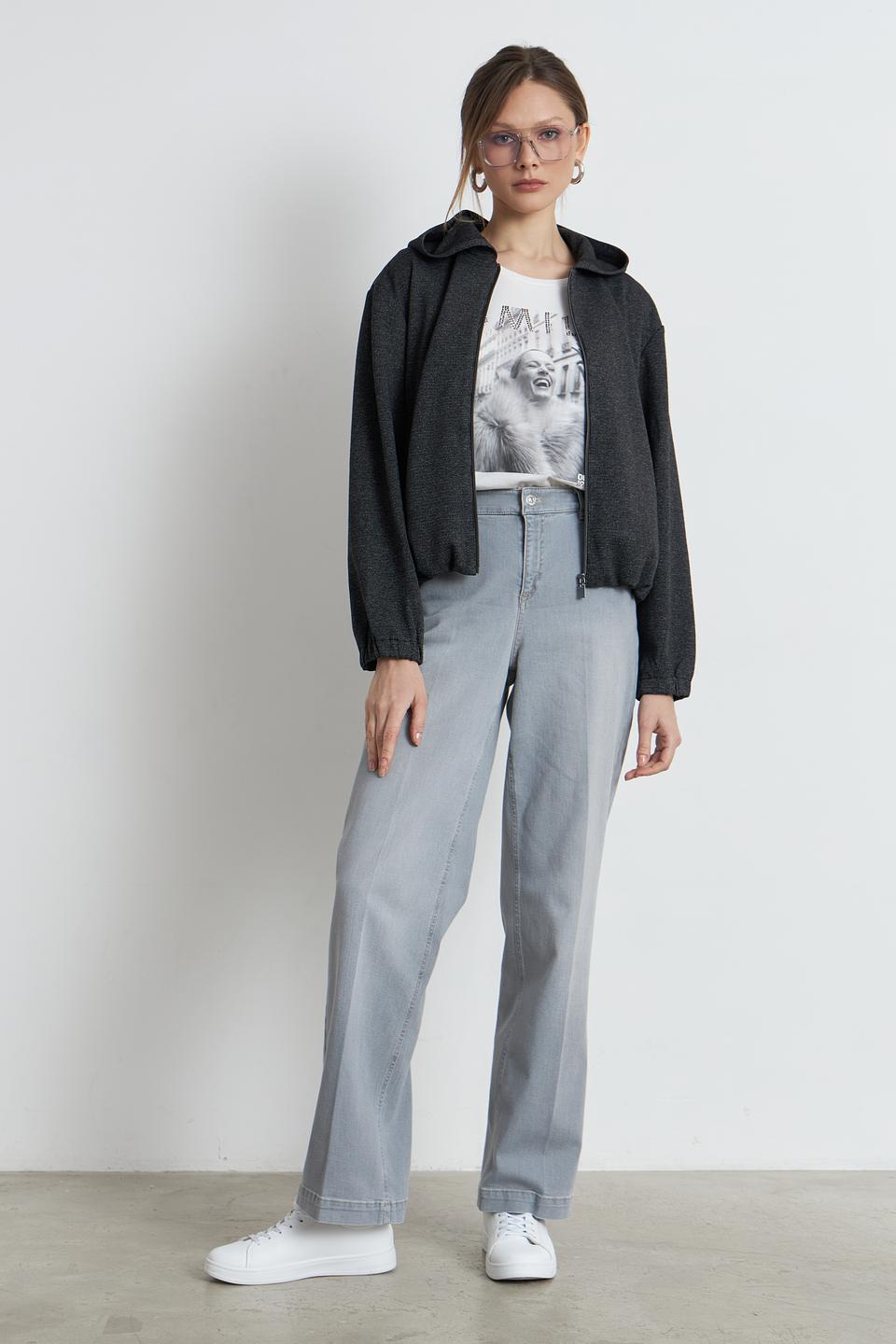 Джинсы Gardeur серые прямые