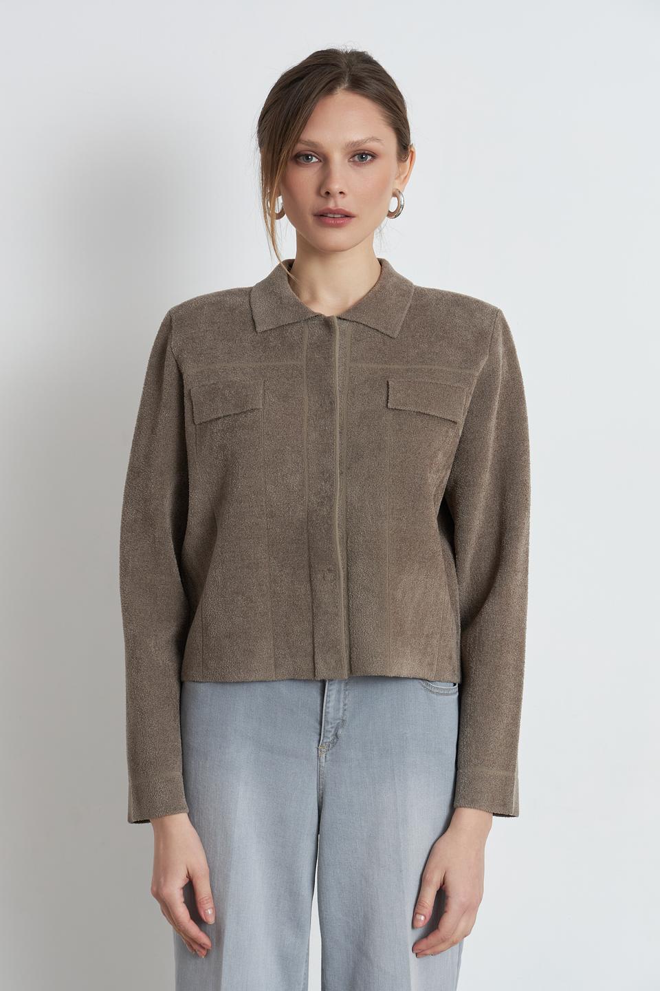 Жакет Oui женский коричневый