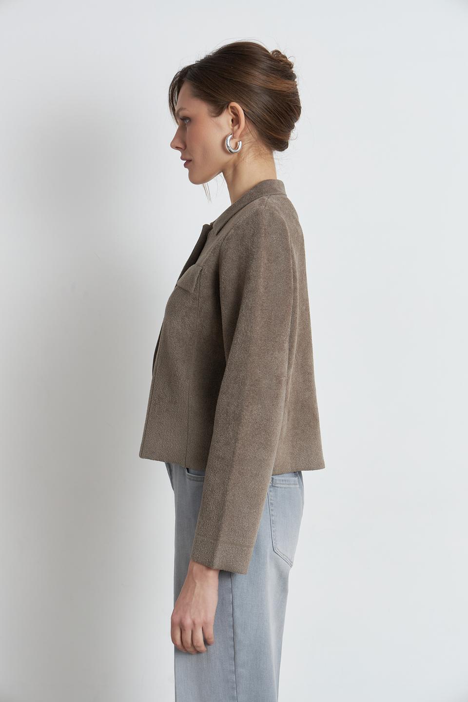 Жакет Oui женский коричневый