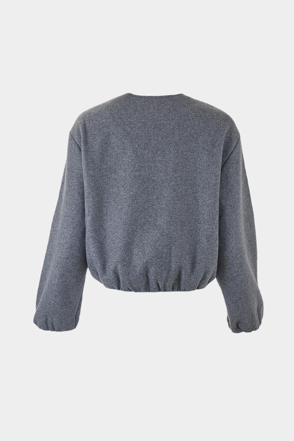 Жакет Oui серый с рукавами-фонариками