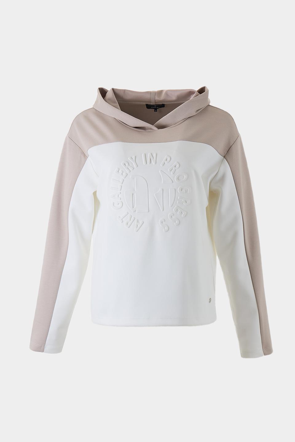 Пуловер Monari с вышивкой бежевый