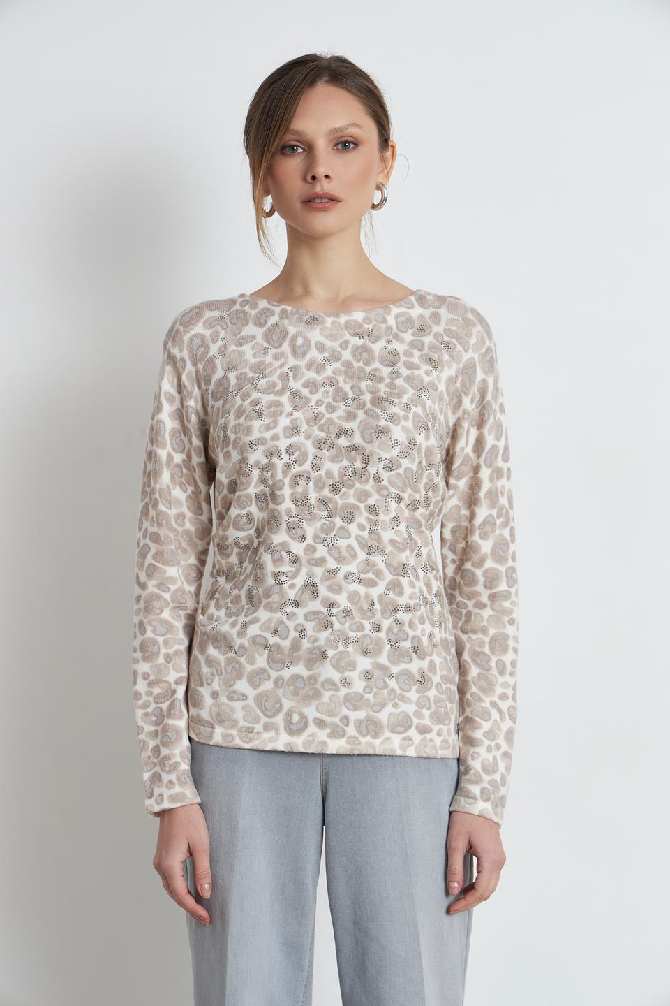 Пуловер Monari с леопардовым принтом