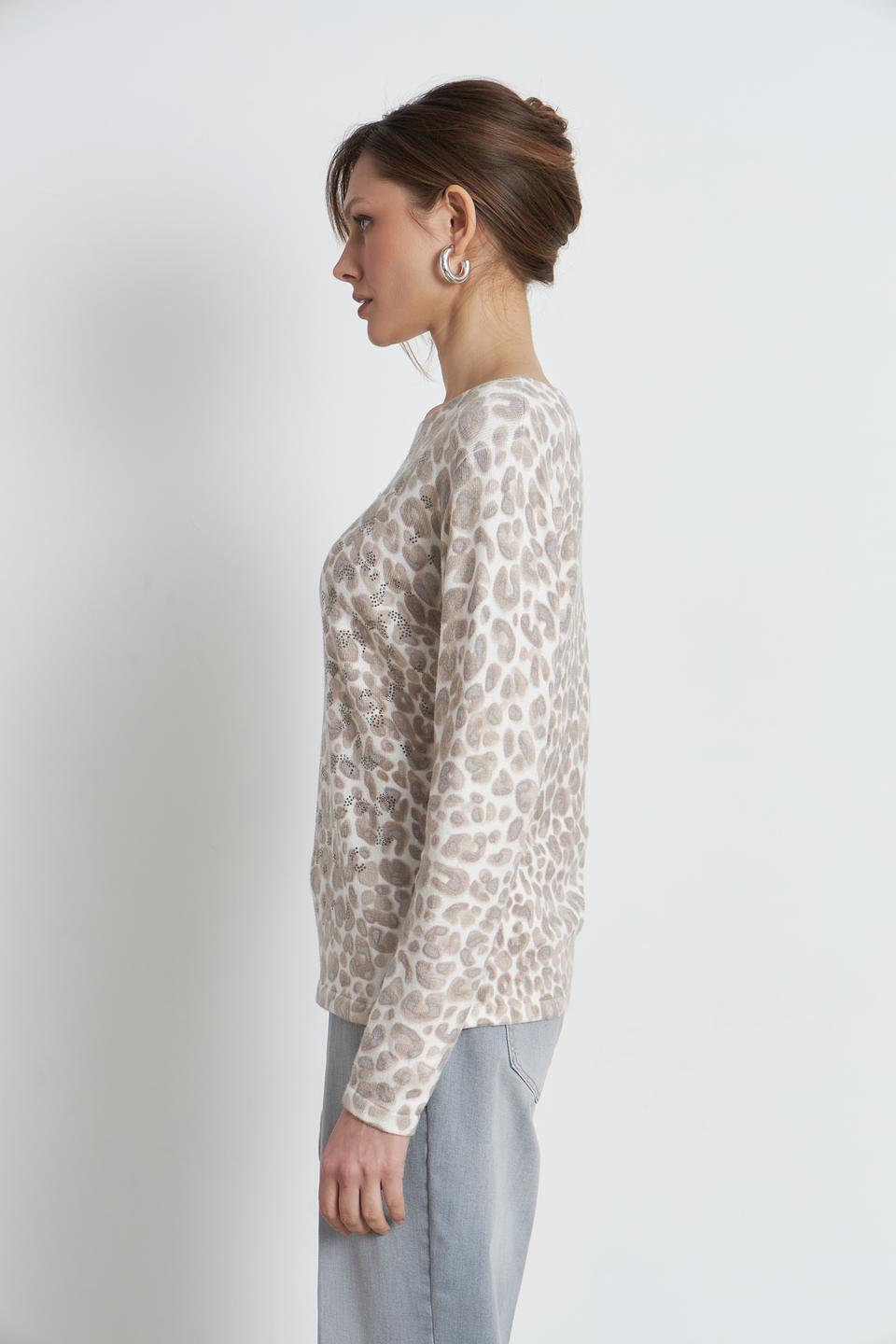 Пуловер Monari с леопардовым принтом
