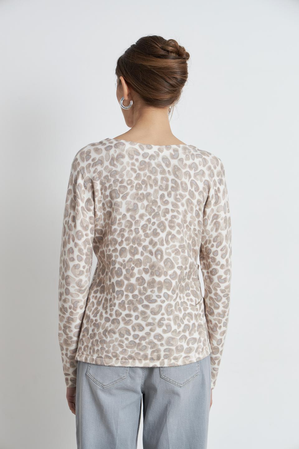 Пуловер Monari с леопардовым принтом