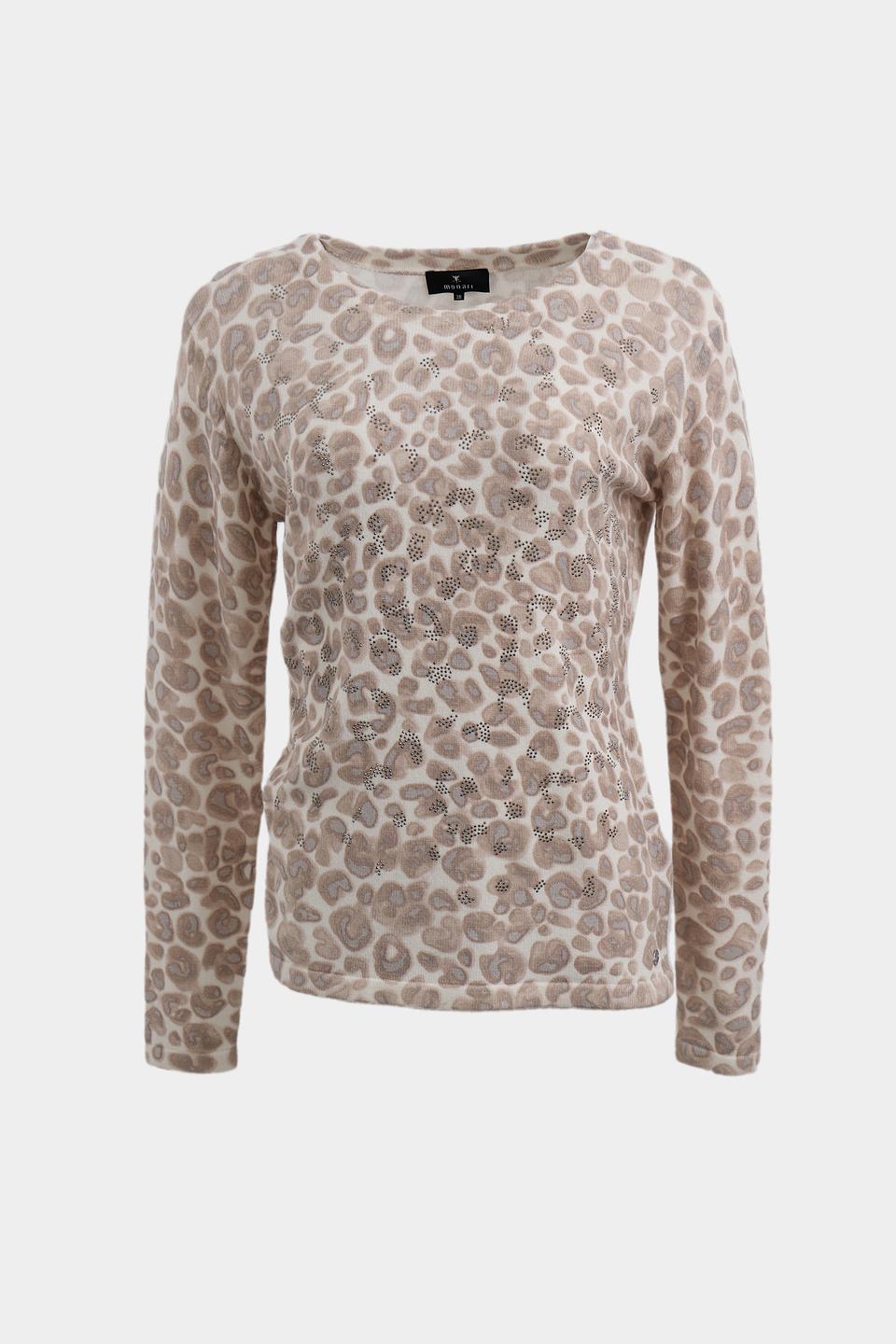 Пуловер Monari с леопардовым принтом