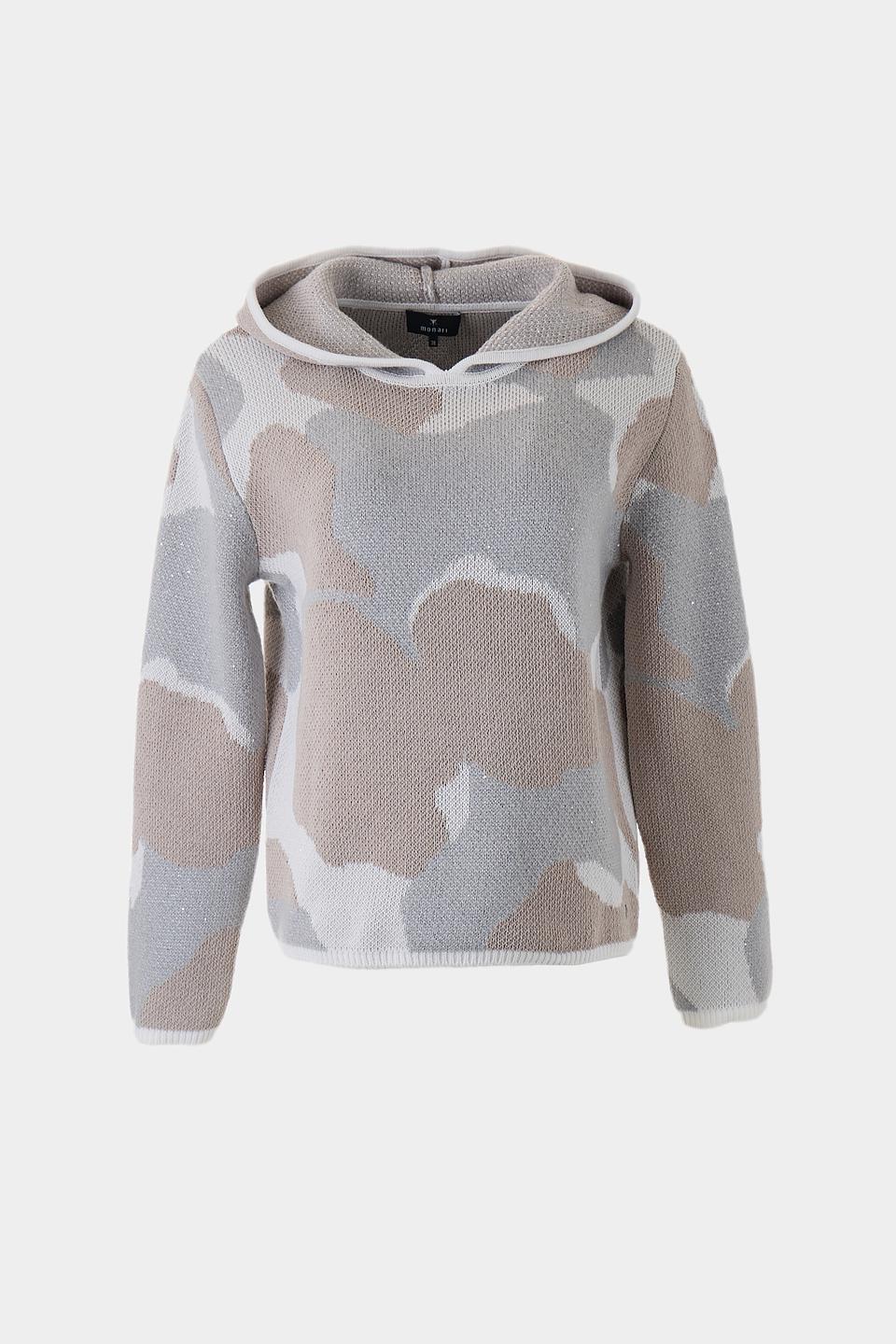 Пуловер Monari с капюшоном бежевый