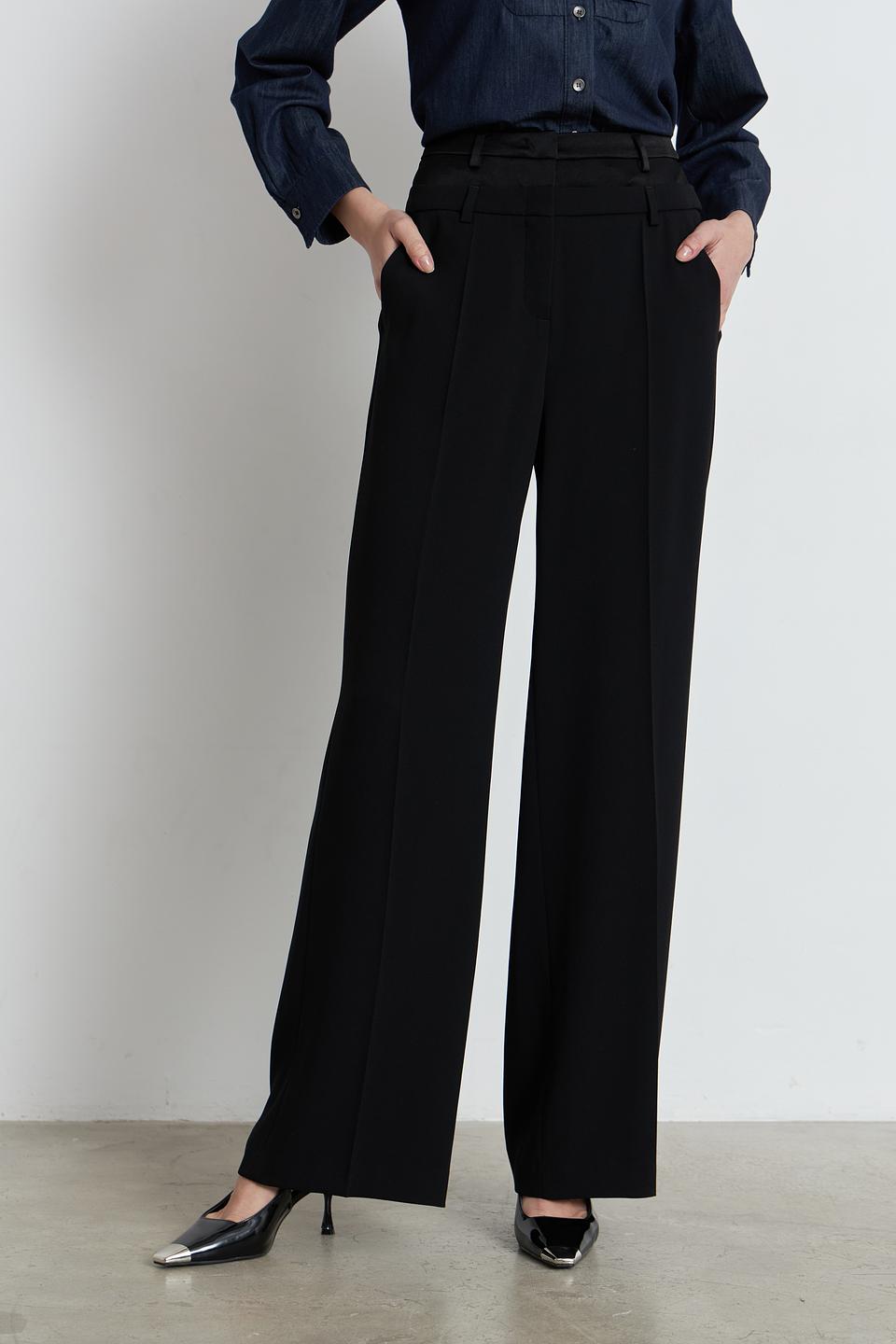 Брюки палаццо Luisa Cerano чёрные