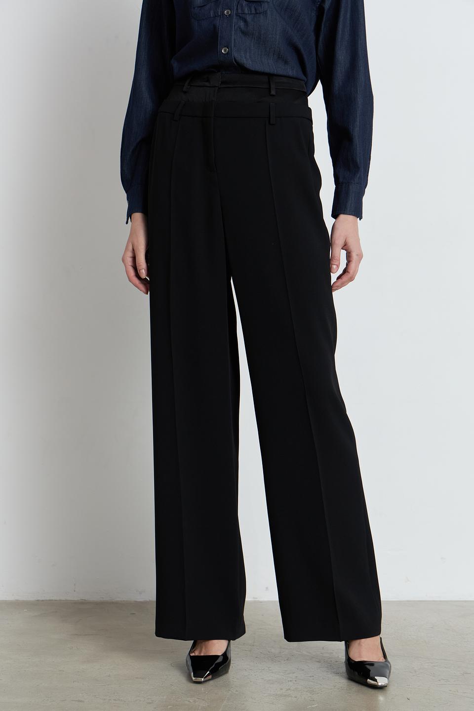 Брюки палаццо Luisa Cerano чёрные