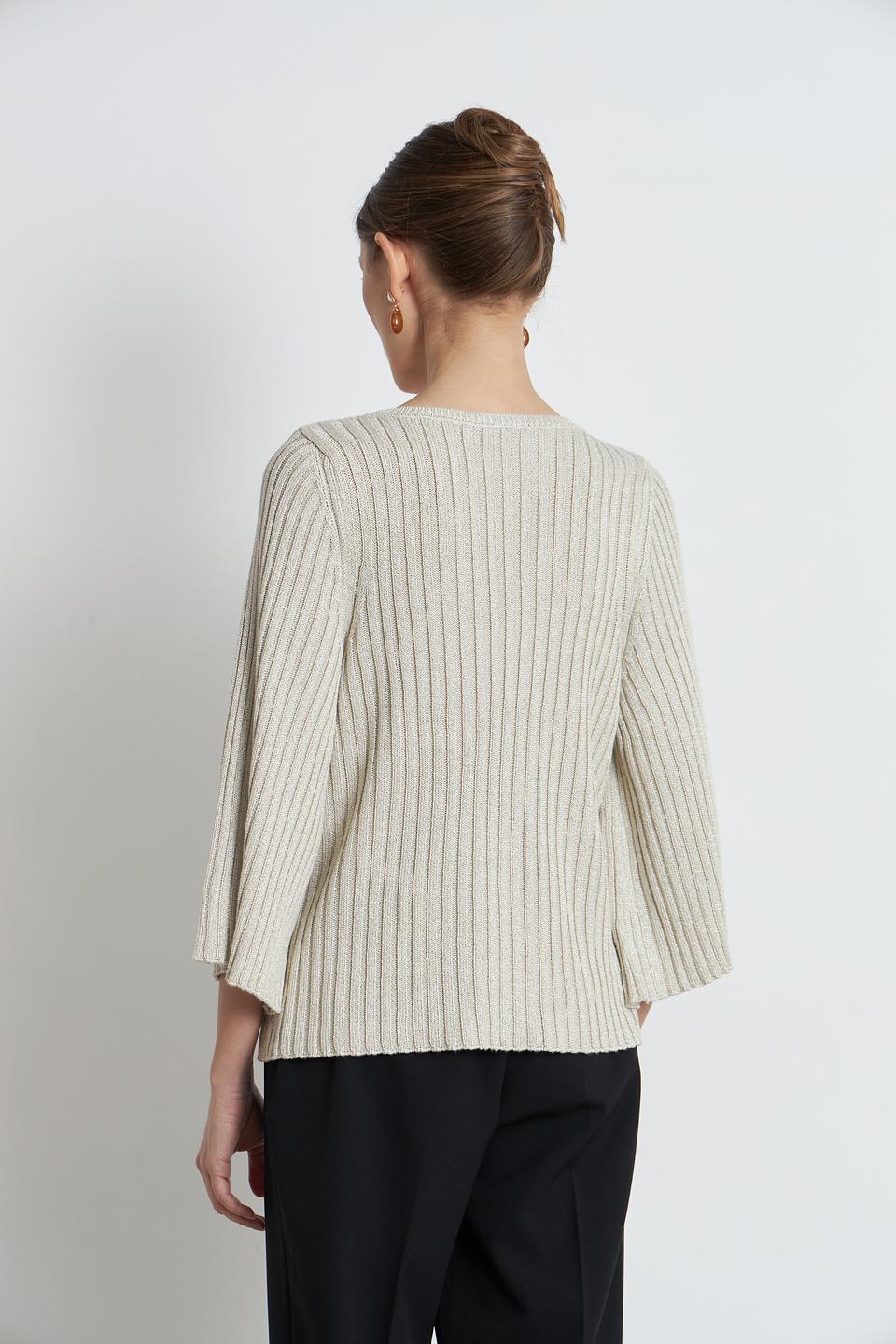 Пуловер Monari бежевый с рукавом-колокол