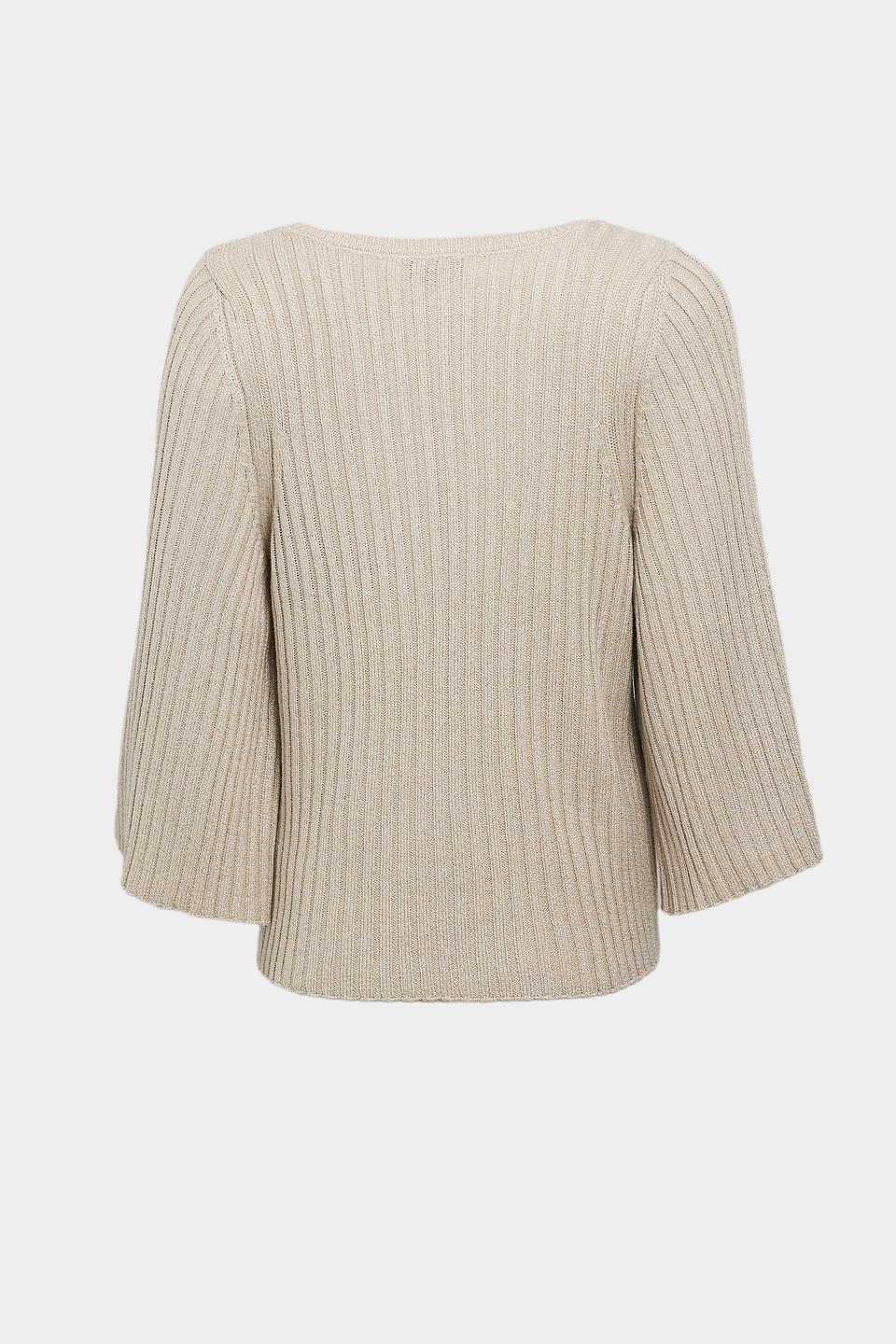 Пуловер Monari бежевый с рукавом-колокол