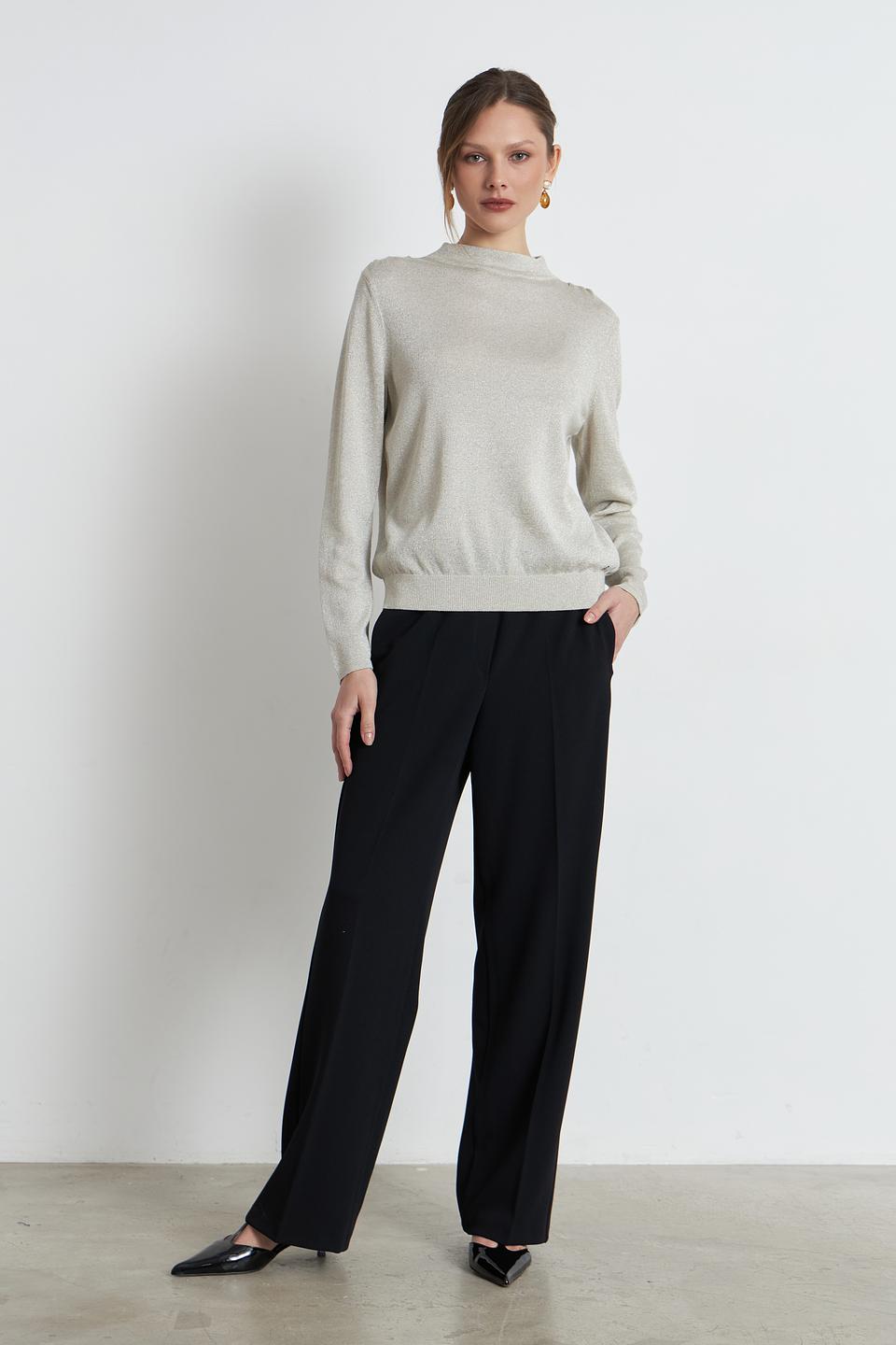 Пуловер Monari бежевый с люрексом