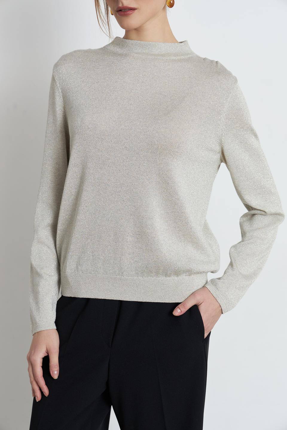 Пуловер Monari бежевый с люрексом