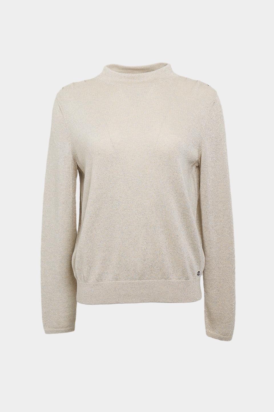 Пуловер Monari бежевый с люрексом