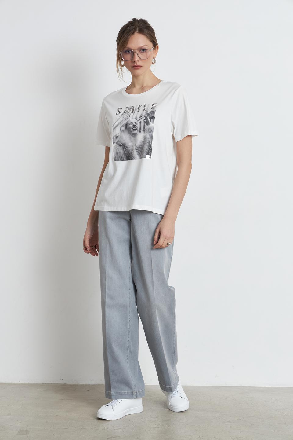 Футболка Oui с принтом "Smile"