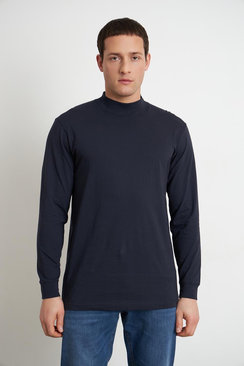 Футболка Ragman с горловиной темно-синяя
