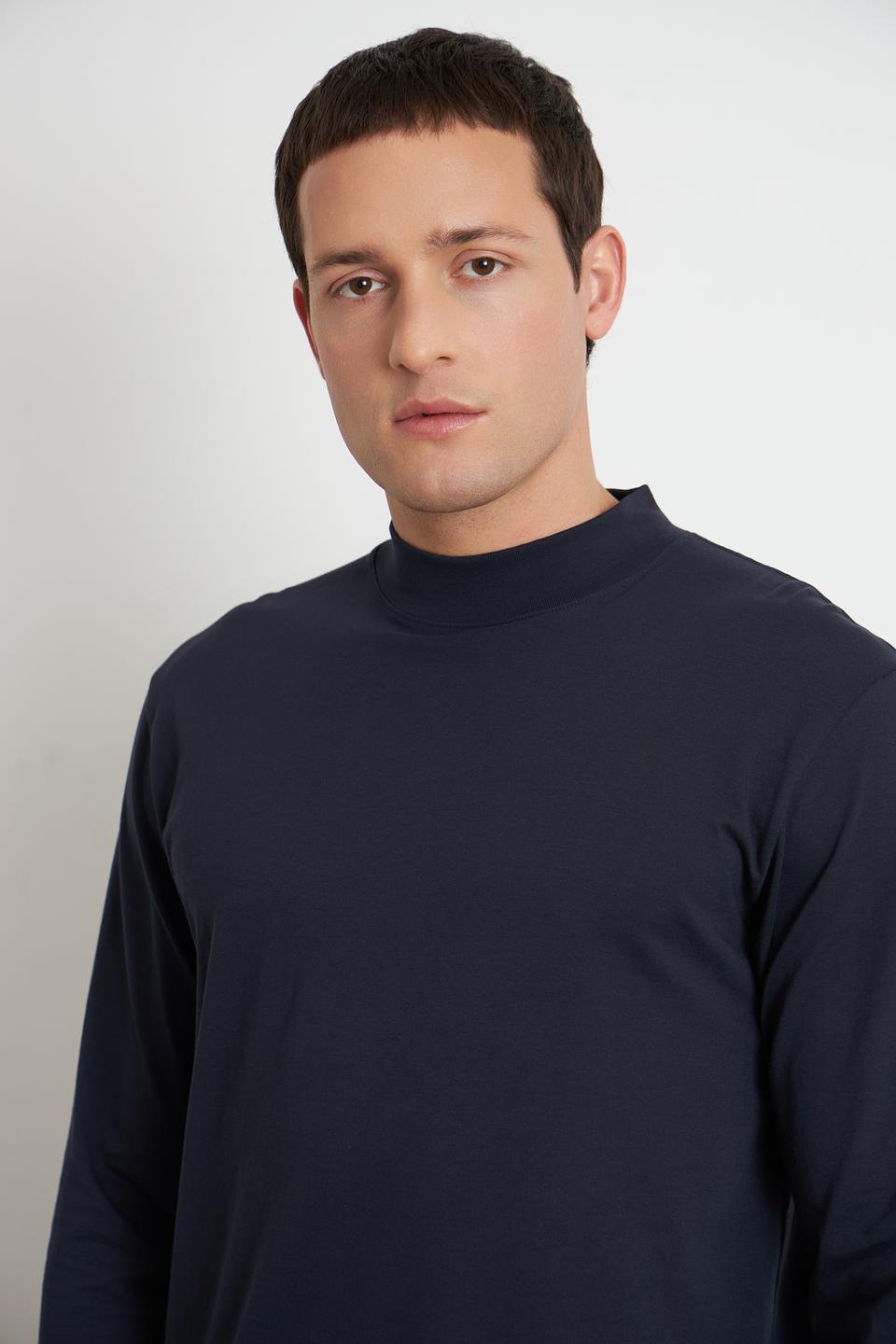 Футболка Ragman с горловиной темно-синяя