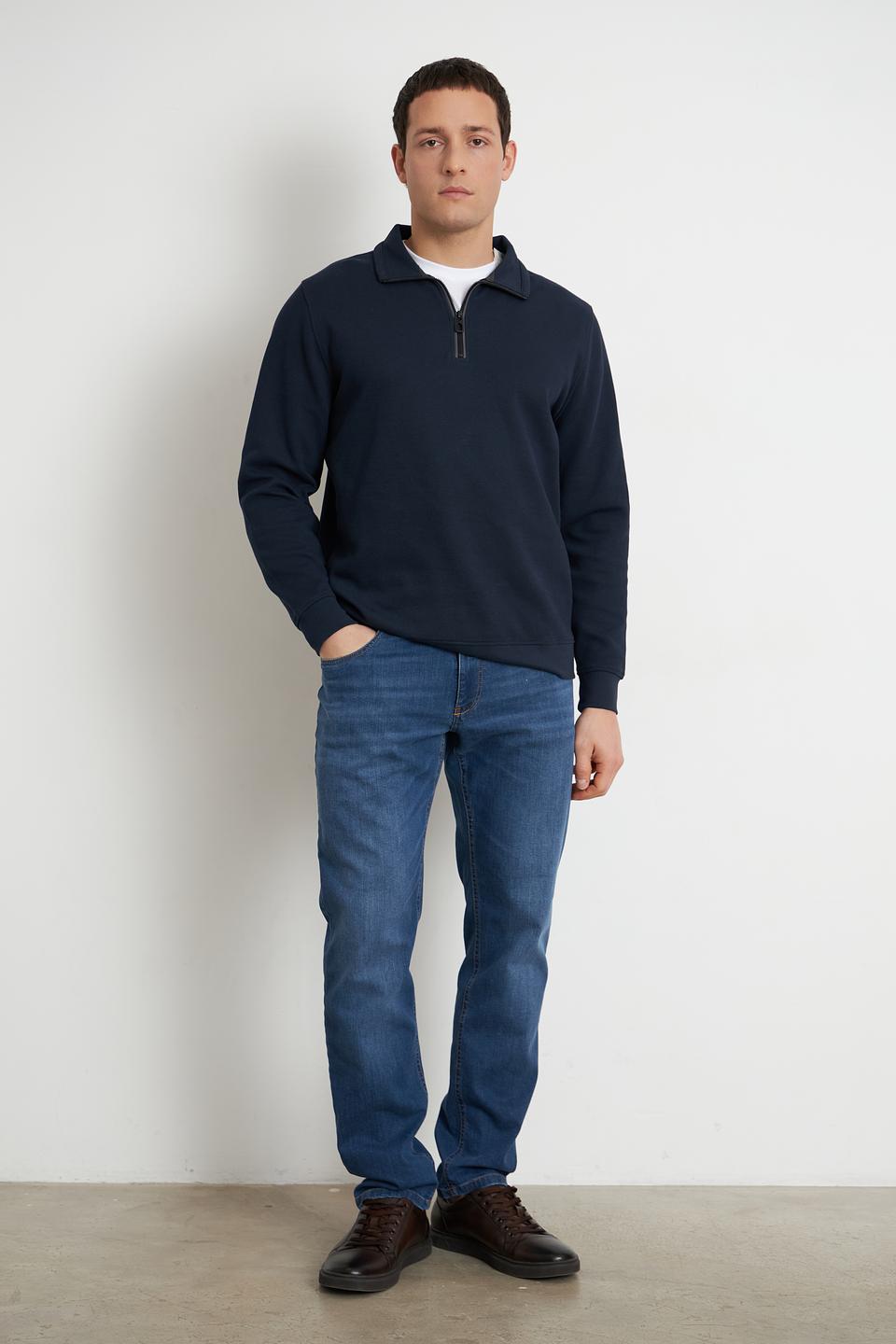 Джемпер Casa Moda с молнией темно-синий