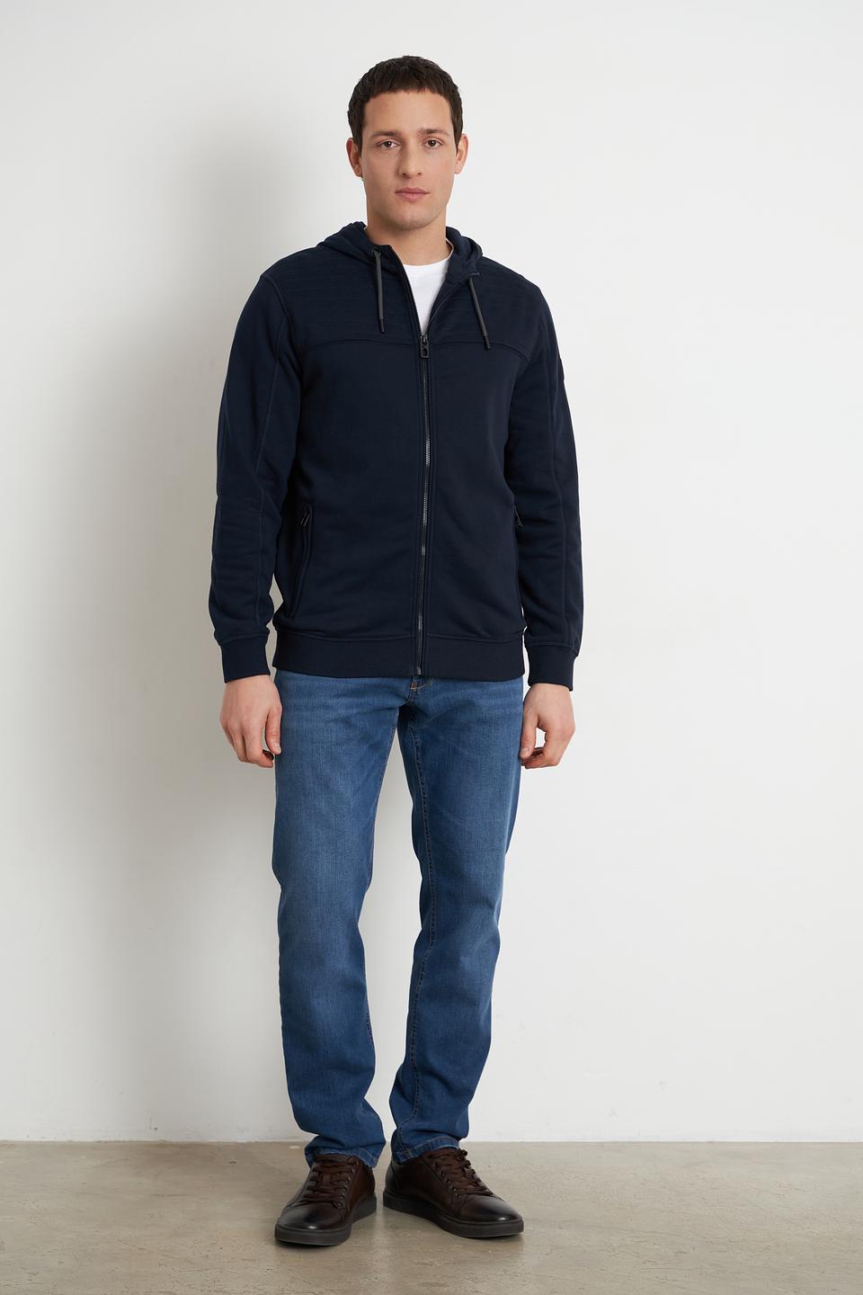 Кардиган Casa Moda на молнии тёмно-синий