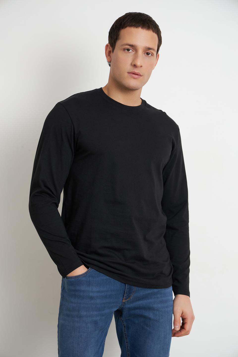Футболка Ragman чёрная с длинным рукавом