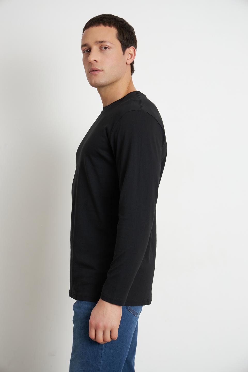Футболка Ragman чёрная с длинным рукавом