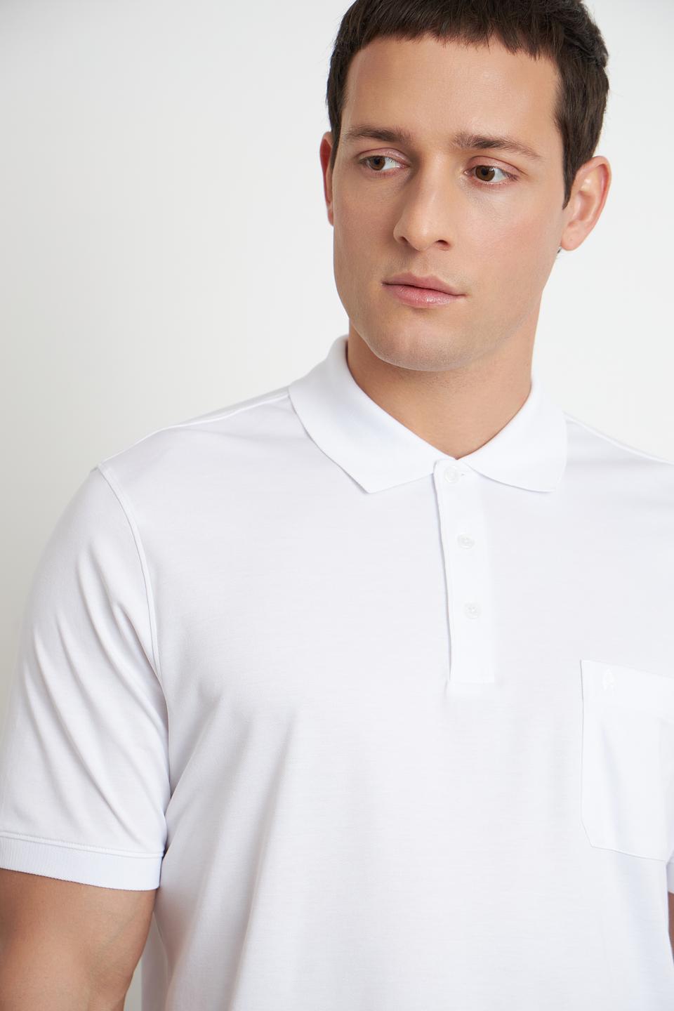 Поло Ragman белый с карманом