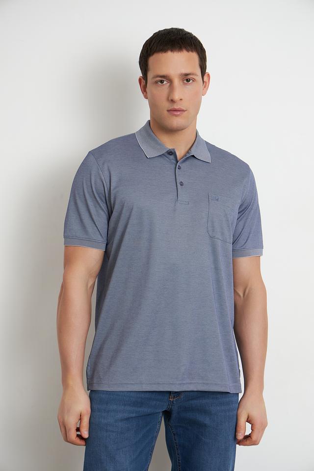 Поло Ragman синее с карманом