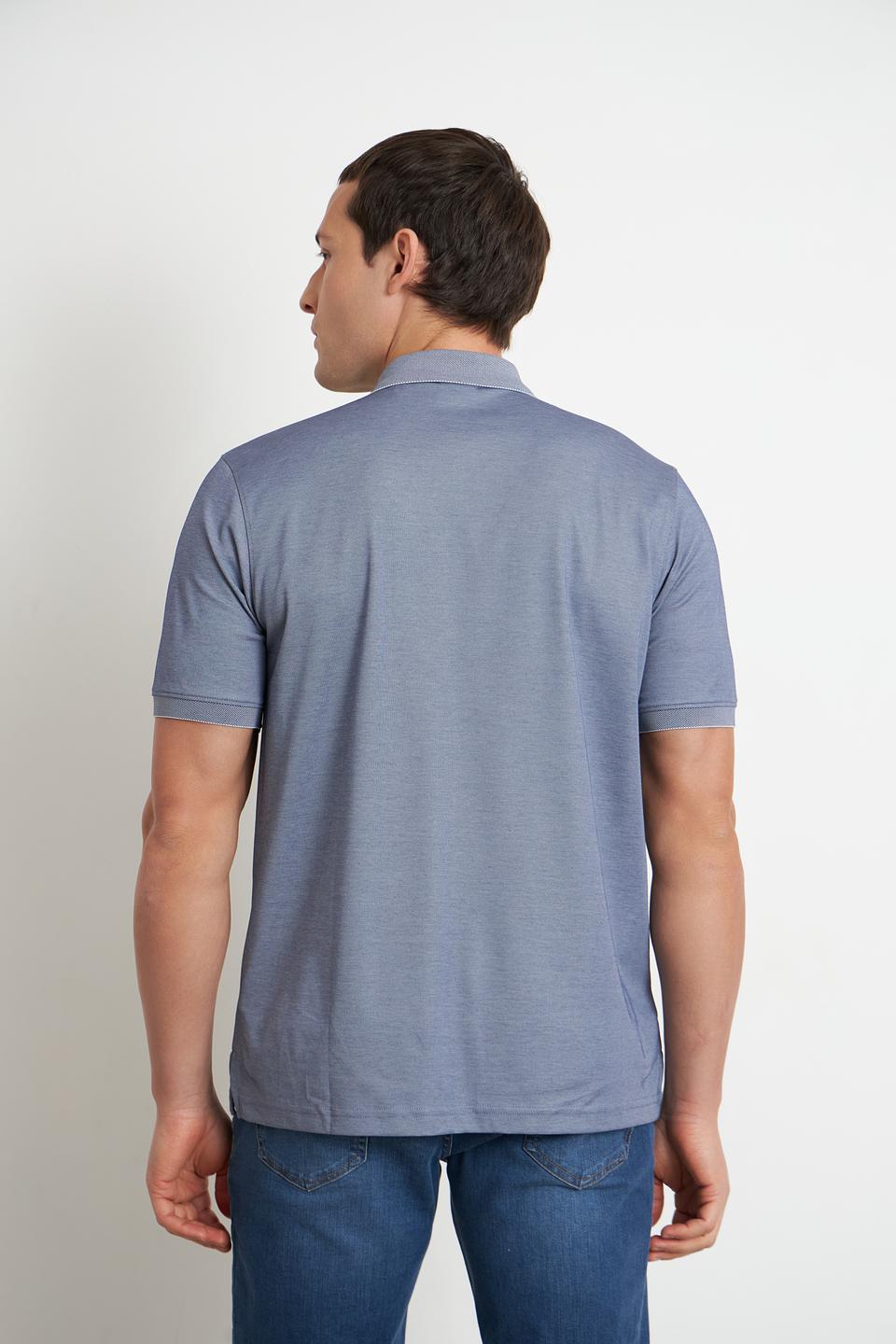 Поло Ragman синее с карманом