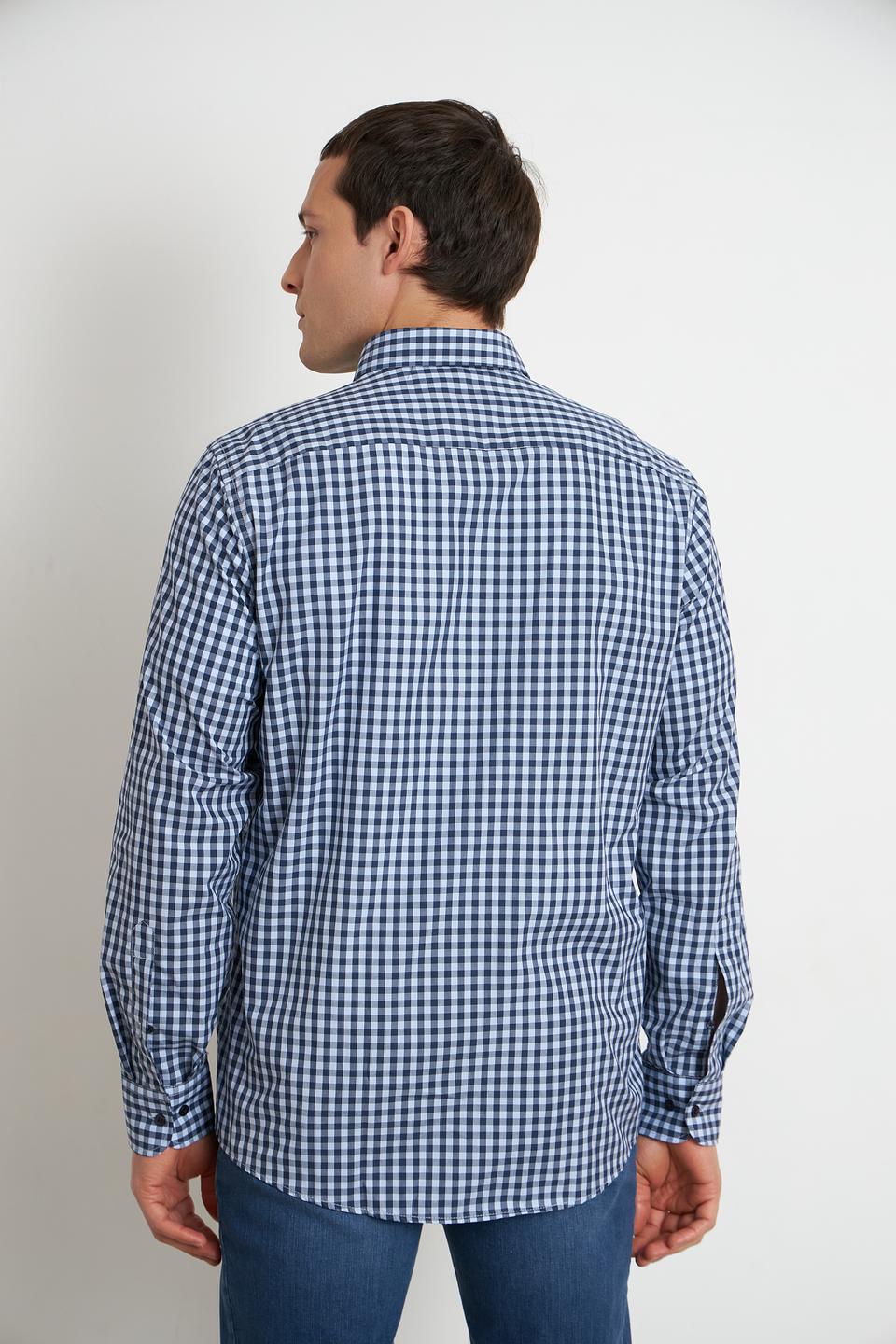 Рубашка Casa Moda в клетку синяя