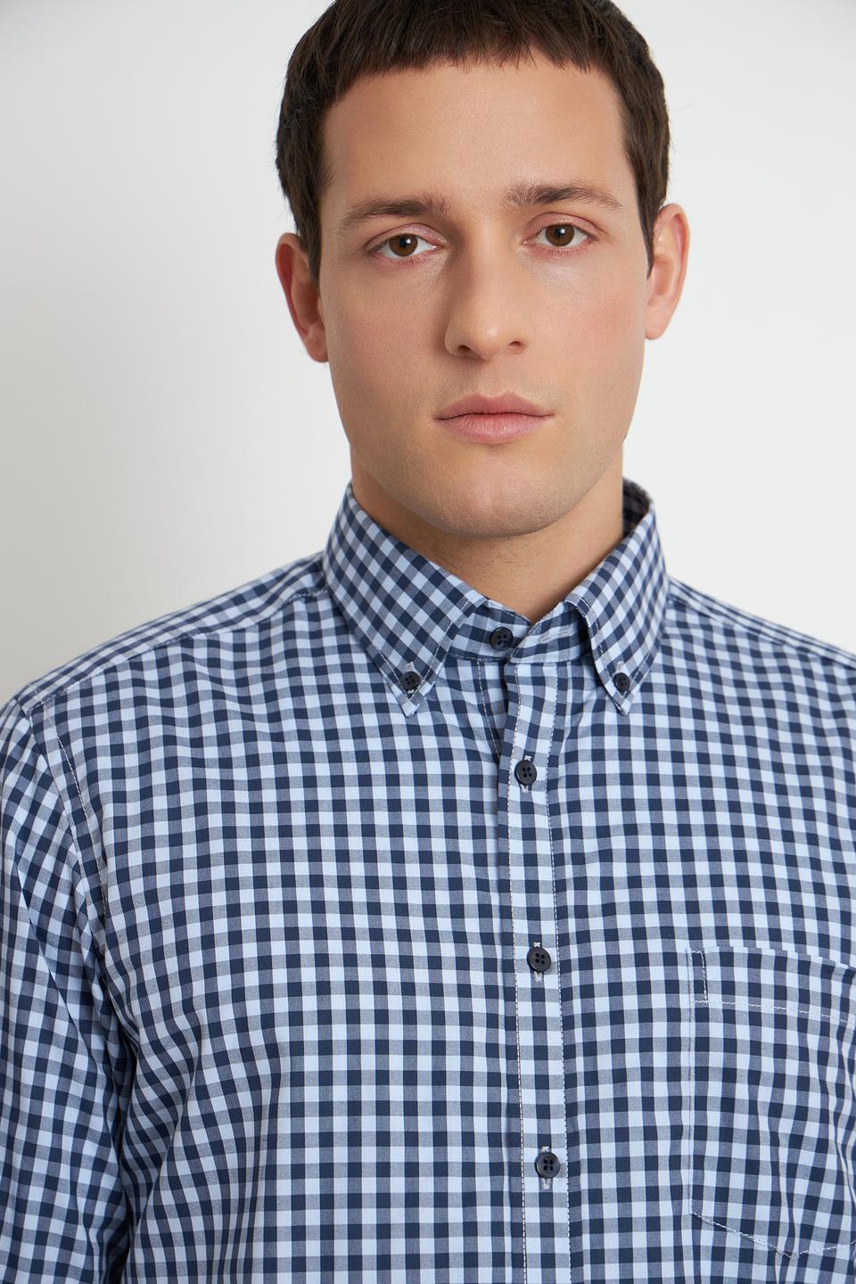 Рубашка Casa Moda в клетку синяя