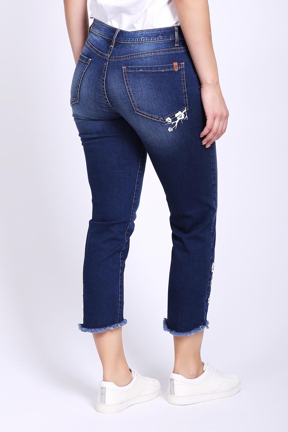 Джинсы укорошенные Just Valeri с вышивкой