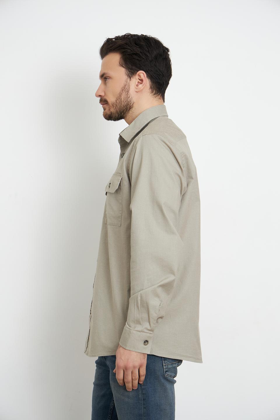 Рубашка Casa Moda хаки с длинным рукавом