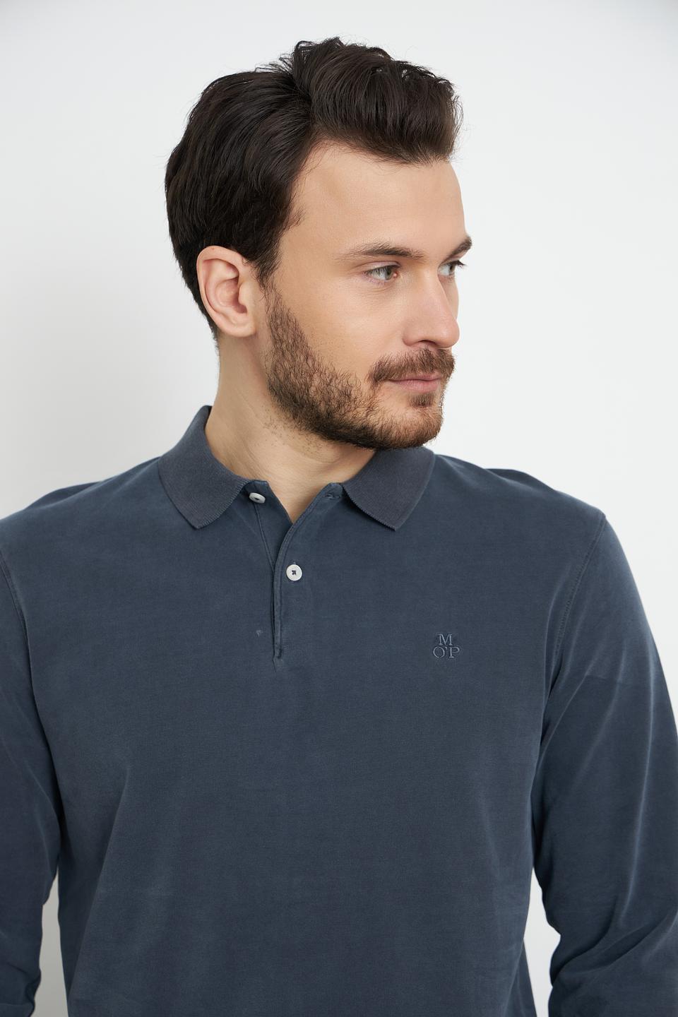 Поло Marc O Polo с длинным рукавом, тёмно-синий