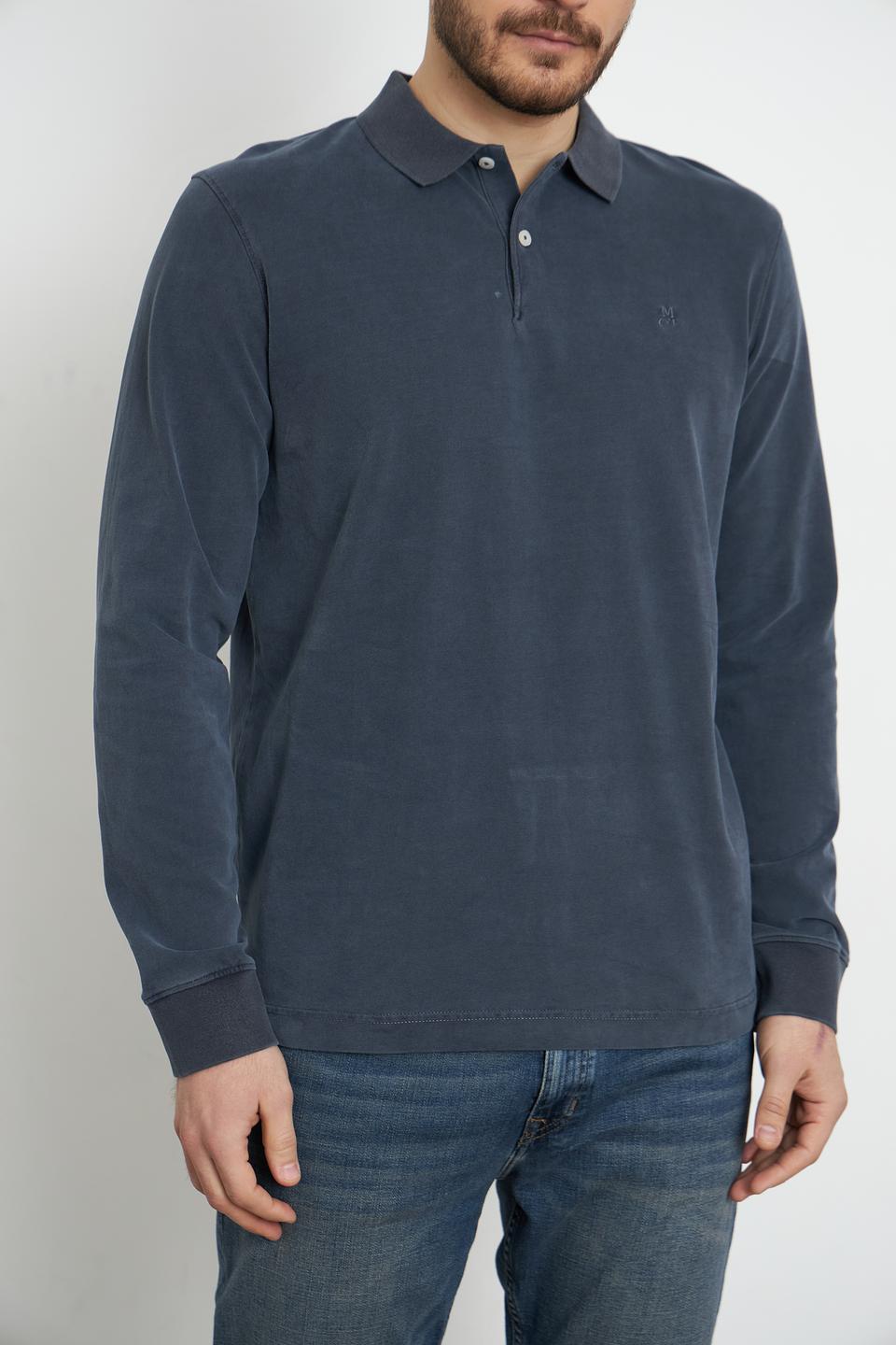 Поло Marc O Polo с длинным рукавом, тёмно-синий