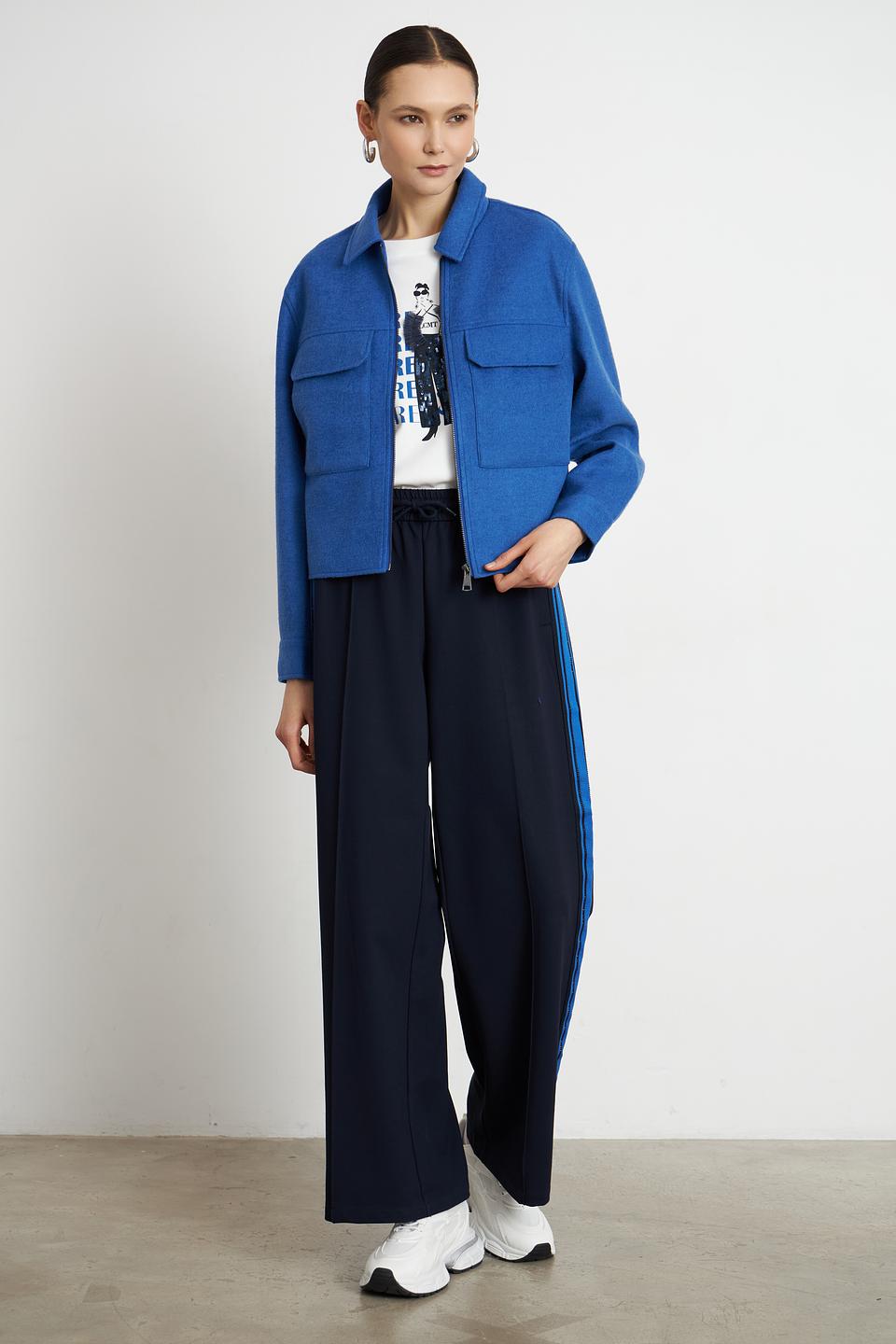 Жакет Lecomte синий приталенный