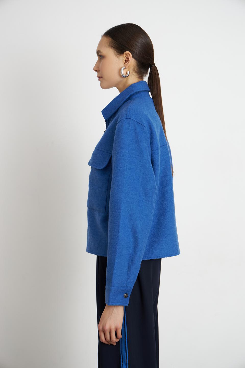 Жакет Lecomte синий приталенный