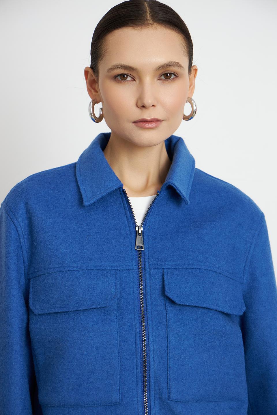 Жакет Lecomte синий приталенный