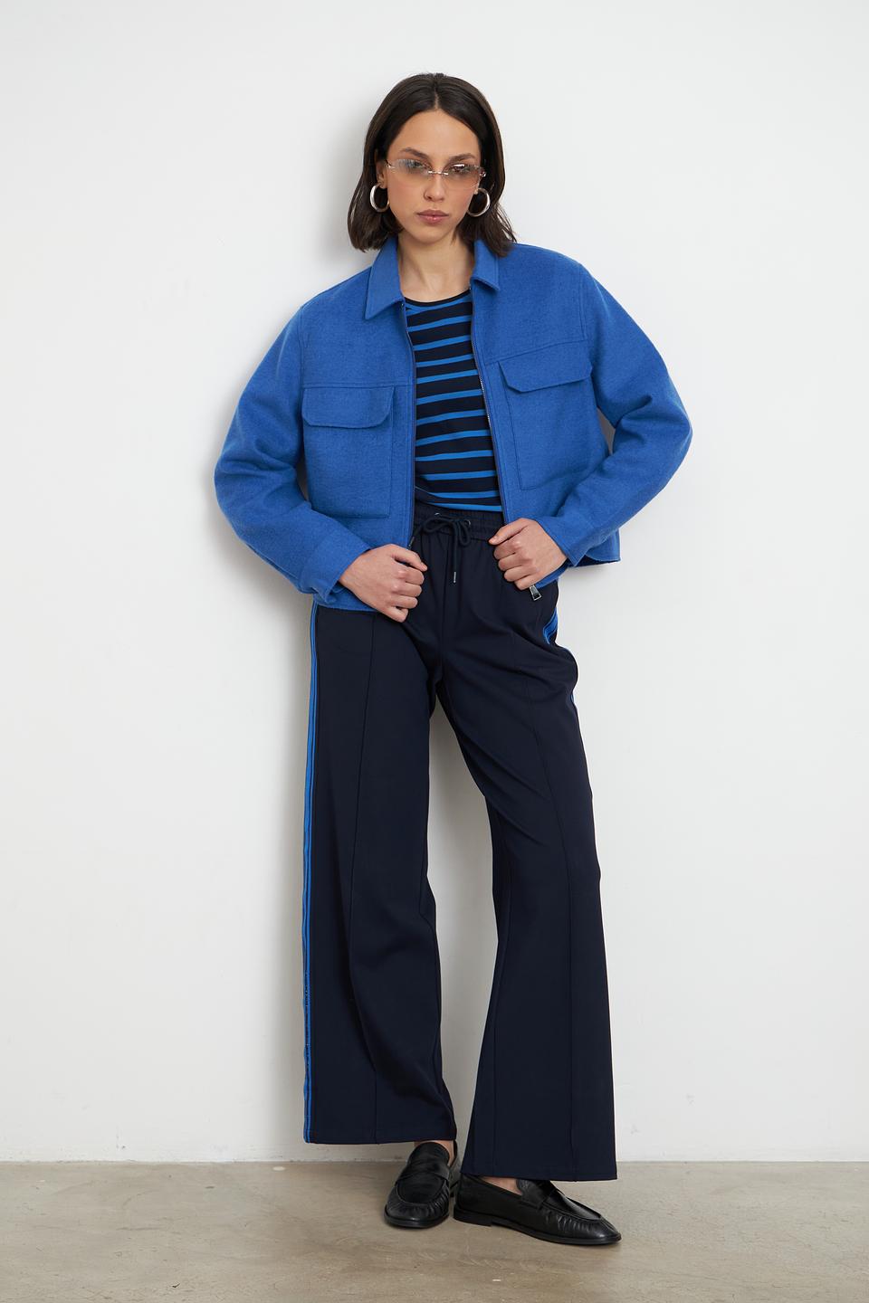 Футболка Lecomte в полоску синяя