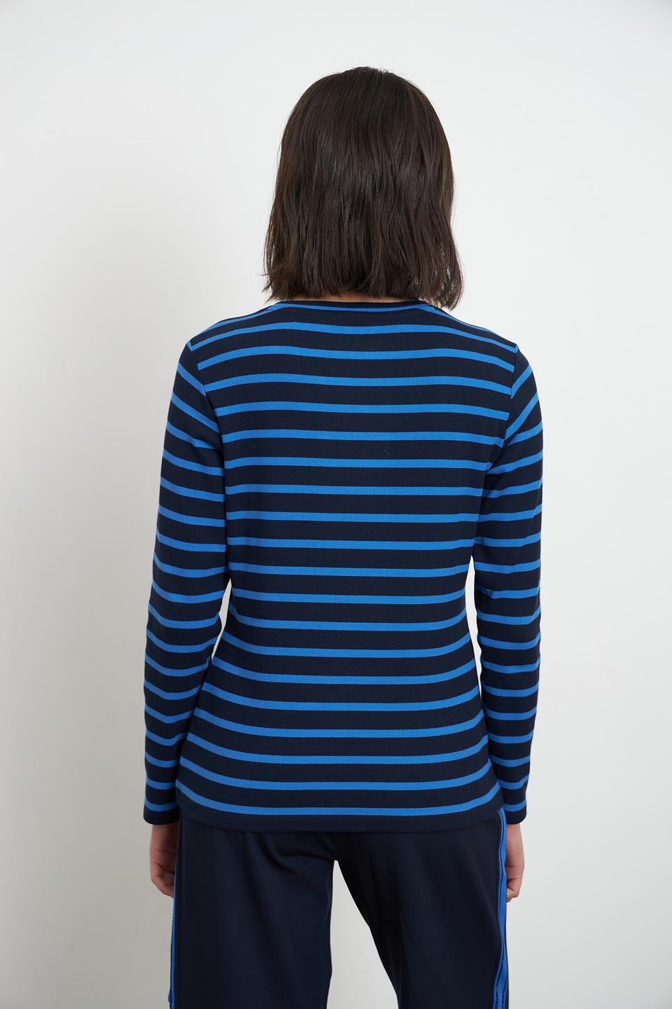 Футболка Lecomte в полоску синяя