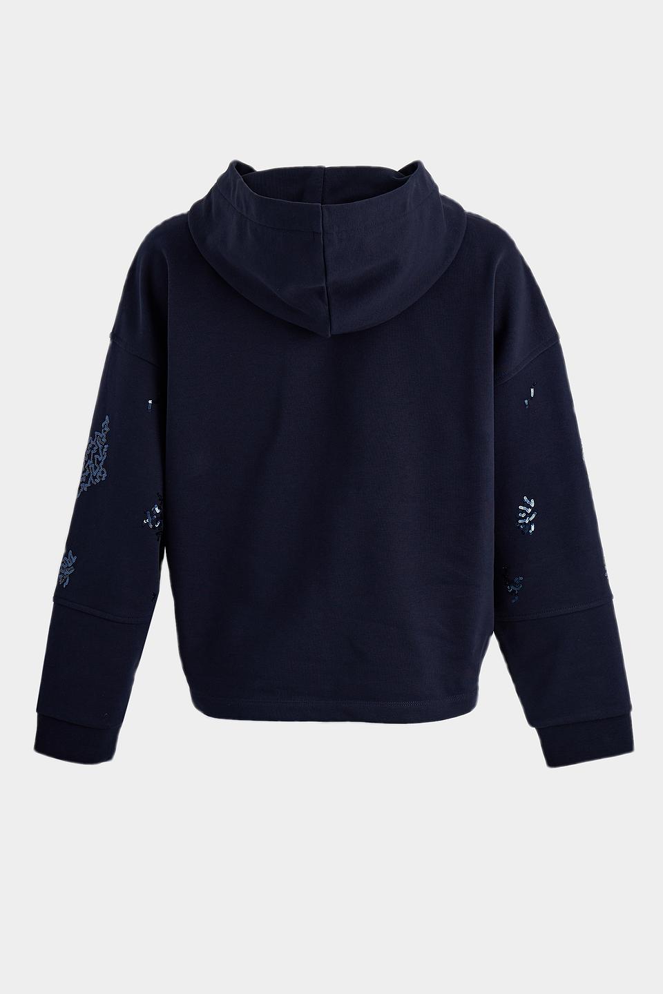 Пуловер Lecomte с пайетками тёмно-синий