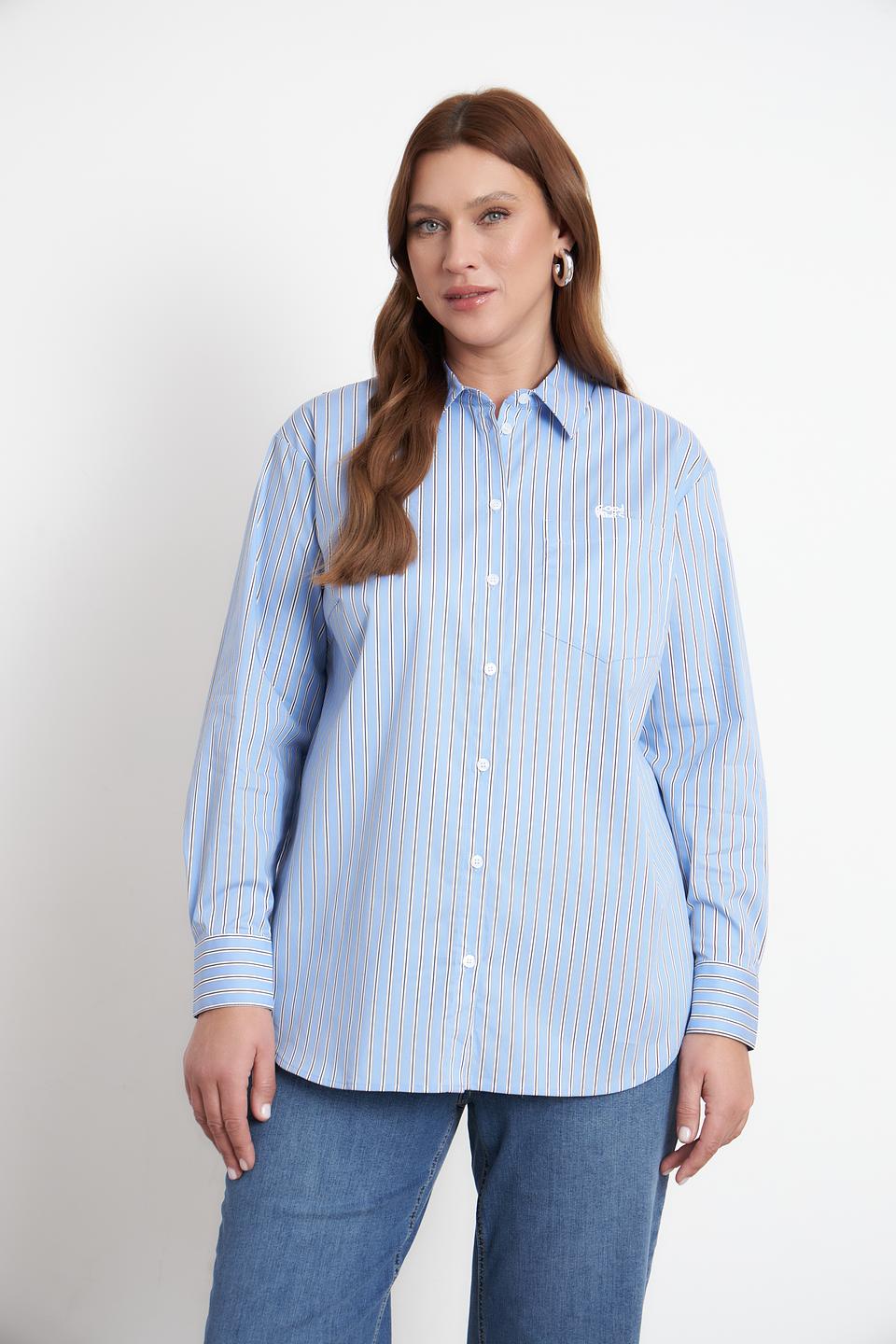 Блуза Rabe collection в полоску голубую