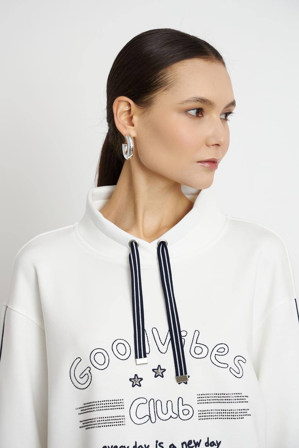 Пуловер Rabe collection белый с принтом